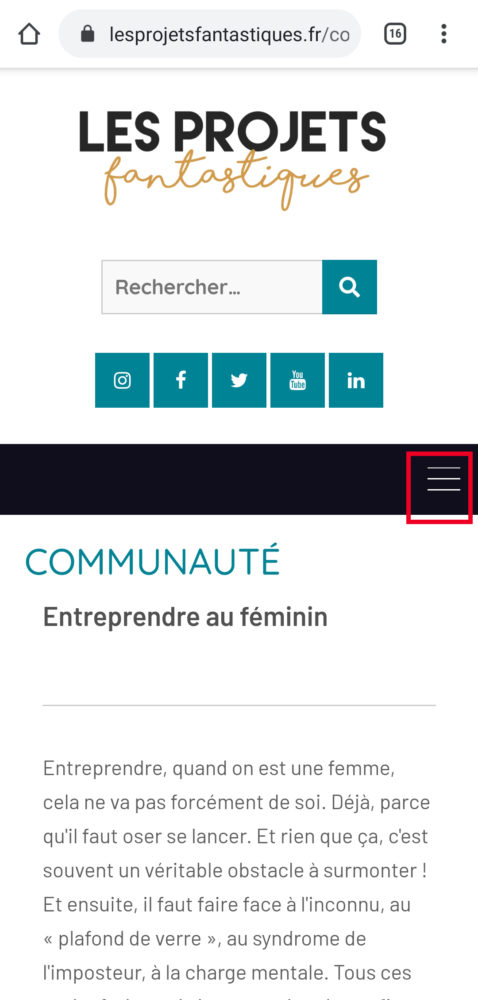 Aller à la page communauté