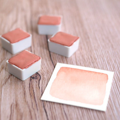 Aquarelle artisanale Blush