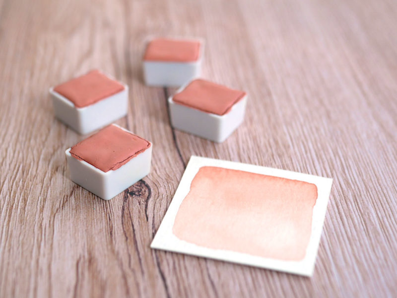 Aquarelle artisanale Blush