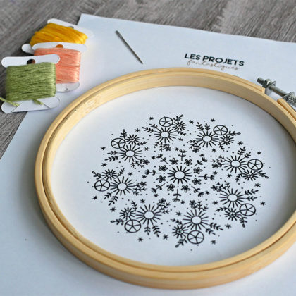 Broderie : mandala de printemps 2023
