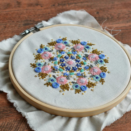 Broderie : mandala de printemps 2023