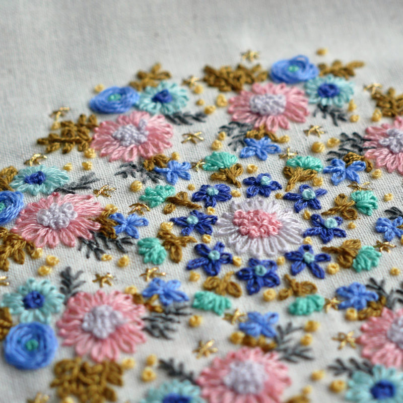 Broderie : mandala de printemps 2023