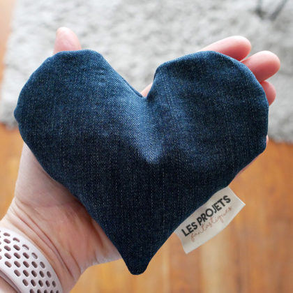 Couture : patron gratuit de bouillotte sèche en forme de coeur